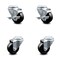 Service Caster 3.5 Inch Hard Rubber Wheel Swivel Bolt Hole Caster Set with 2 Brake SCC SCC-BH20S3514-HRS-2-TLB-2 - alternate 1